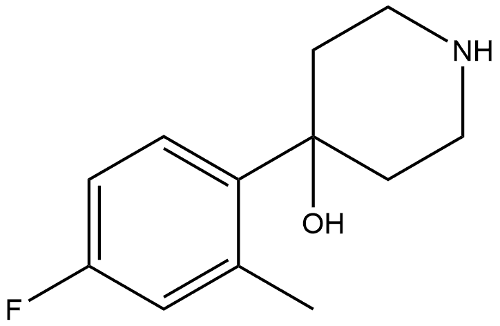 4-(4-fluoro-2-methylphenyl)piperidin-4-ol Struktur
