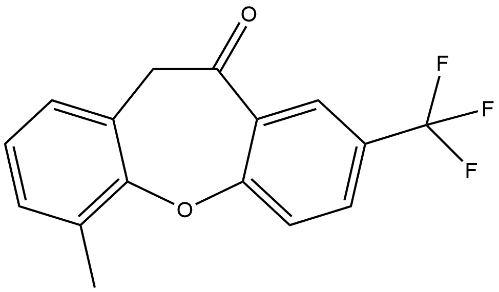 4-Methyl-8-(trifluoromethyl)dibenz[b,f]oxepin-10(11H)-one Structure