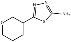 2-氨基-5-(四氢-2H-吡喃-3-基)-1,3,4-噻二唑, 1343726-87-3, 结构式