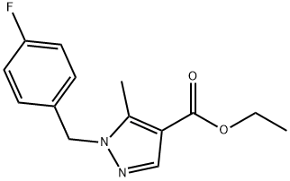 Ethyl 1-(4-fluorobenzyl)-5-methyl-1H-pyrazole-4-carboxylate Structure