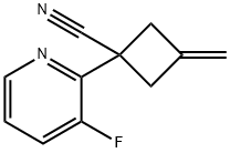 1-(3-氟吡啶-2-基)-3-亚甲基环丁烷-1-甲腈, 1344145-34-1, 结构式
