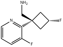 Cyclobutanemethanamine, 3-fluoro-1-(3-fluoro-2-pyridinyl)-, trans-|(TRANS-3-氟-1-(3-氟吡啶-2-基)环丁基)甲胺