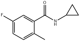 N-Cyclopropyl-5-fluoro-2-methylbenzamide 化学構造式