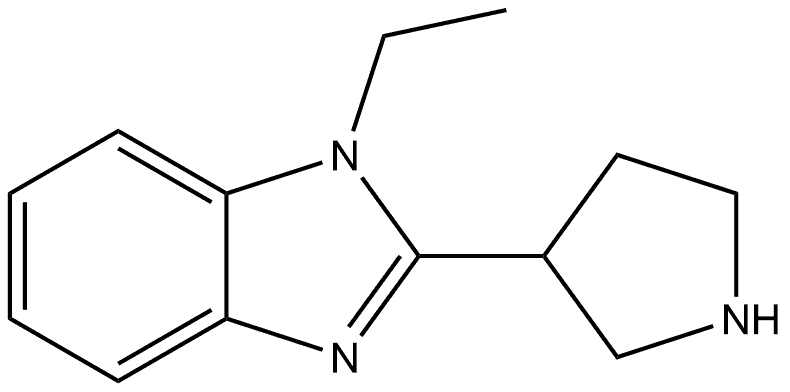 1-ethyl-2-(pyrrolidin-3-yl)-1H-benzo[d]imidazole 结构式