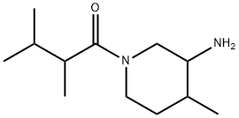 1-Butanone, 1-(3-amino-4-methyl-1-piperidinyl)-2,3-dimethyl- Structure