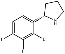 (S)-2-(2-bromo-3,4-difluorophenyl)pyrrolidine Struktur