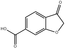 6-Benzofurancarboxylic acid, 2,3-dihydro-3-oxo- 化学構造式
