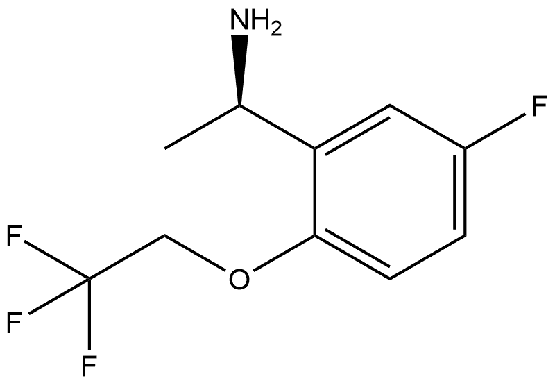 (R)-1-(5-fluoro-2-(2,2,2-trifluoroethoxy)phenyl)ethanamine hydrochloride 结构式