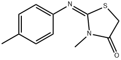 4-Thiazolidinone, 3-methyl-2-[(4-methylphenyl)imino]-, (2E)- Structure