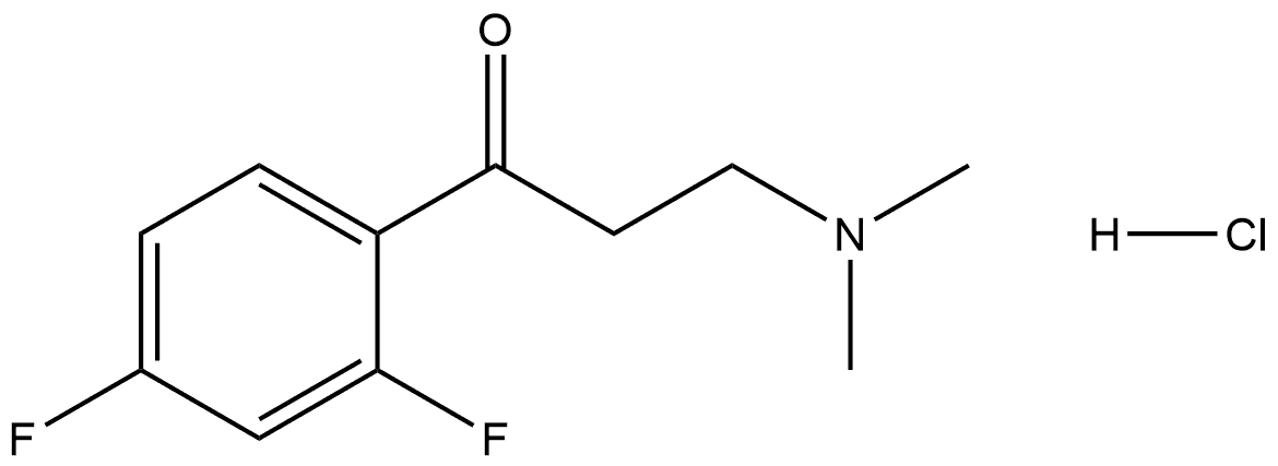 1-(2,4-Difluorophenyl)-3-(dimethylamino)-1-propanone Hydrochloride Structure