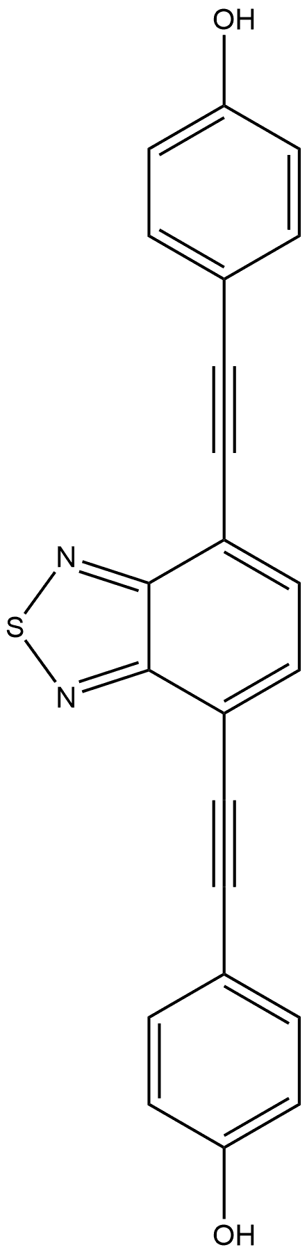 4,4′-(2,1,3-Benzothiadiazole-4,7-diyldi-2,1-ethynediyl)bis[phenol] Structure