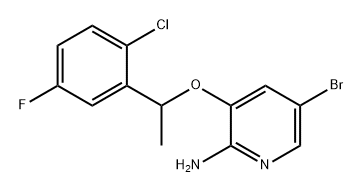 2-Pyridinamine, 5-bromo-3-[1-(2-chloro-5-fluorophenyl)ethoxy]- Structure