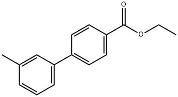 [1,1'-Biphenyl]-4-carboxylic acid, 3'-methyl-, ethyl ester 结构式