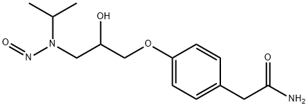 Benzeneacetamide, 4-[2-hydroxy-3-[(1-methylethyl)nitrosoamino]propoxy]- Struktur