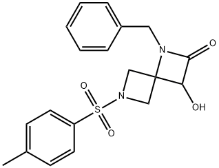 1,6-Diazaspiro[3.3]heptan-2-one, 3-hydroxy-6-[(4-methylphenyl)sulfonyl]-1-(phenylmethyl)- Struktur
