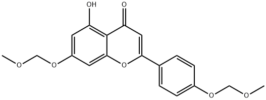 4H-1-Benzopyran-4-one, 5-hydroxy-7-(methoxymethoxy)-2-[4-(methoxymethoxy)phenyl]- Struktur