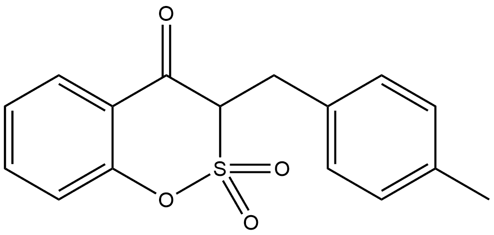 3-(4-methylbenzyl)benzo[e][1,2]oxathiin-4(3h)-one-2,2-dioxide 结构式