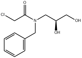 Acetamide, 2-chloro-N-(2,3-dihydroxypropyl)-N-(phenylmethyl)-, (S)- (9CI) 化学構造式