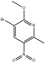 3-溴-2-甲氧基-6-甲基-5-硝基吡啶, 1351813-58-5, 结构式