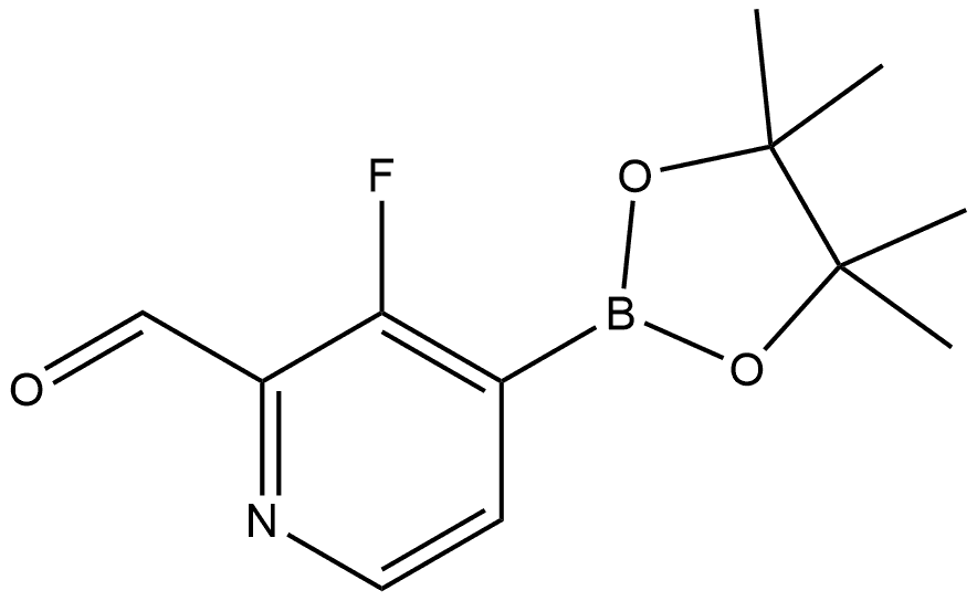 3-Fluoro-4-(4,4,5,5-tetramethyl-1,3,2-dioxaborolan-2-yl)-2-pyridinecarboxalde... Structure