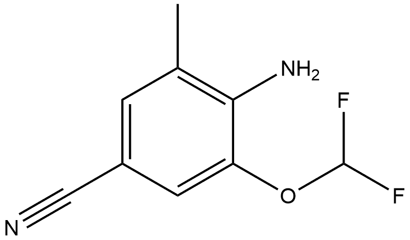 4-amino-3-(difluoromethoxy)-5-methylbenzonitrile Structure