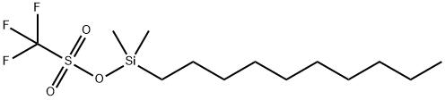 Methanesulfonic acid, 1,1,1-trifluoro-, decyldimethylsilyl ester Structure