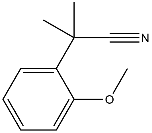2-(2-methoxyphenyl)-2-methylpropanenitrile 化学構造式