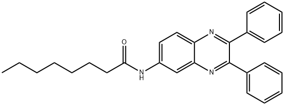 Octanamide, N-(2,3-diphenyl-6-quinoxalinyl)- Structure