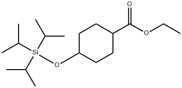 Cyclohexanecarboxylic acid, 4-[[tris(1-methylethyl)silyl]oxy]-, ethyl ester Structure
