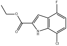 ethyl 7-chloro-4-fluoro-1H-indole-2-carboxylate Struktur