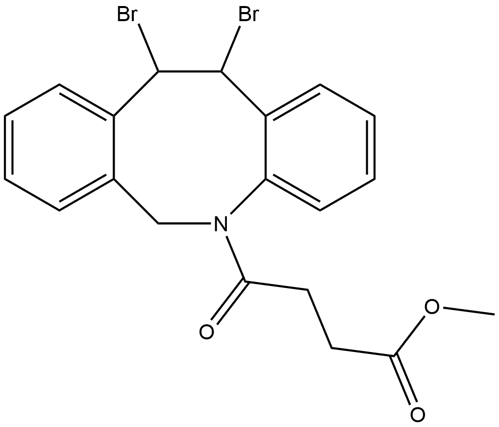 Dibenz[b,f]azocine-5(6H)-butanoic acid, 11,12-dibromo-11,12-dihydro--oxo-, methyl ester Structure