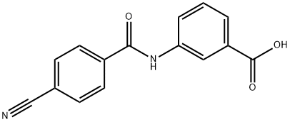 Benzoic acid, 3-[(4-cyanobenzoyl)amino]- Structure