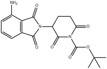 1-Piperidinecarboxylic acid, 3-(4-amino-1,3-dihydro-1,3-dioxo-2H-isoindol-2-yl)-2,6-dioxo-, 1,1-dimethylethyl ester Structure