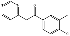 Ethanone, 1-(4-chloro-3-methylphenyl)-2-(4-pyrimidinyl)- Structure