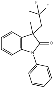 2H-Indol-2-one, 1,3-dihydro-3-methyl-1-phenyl-3-(2,2,2-trifluoroethyl)- 结构式