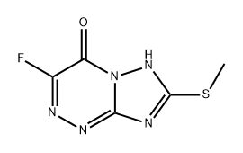 [1,2,4]Triazolo[5,1-c][1,2,4]triazin-4(6H)-one, 3-fluoro-7-(methylthio)- Struktur
