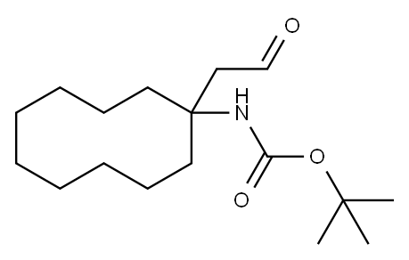 Carbamic acid, N-?[1-?(2-?oxoethyl)?cyclodecyl]?-?, 1,?1-?dimethylethyl ester Struktur
