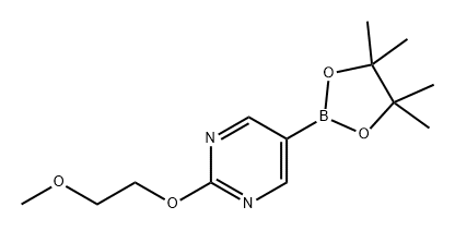 Pyrimidine, 2-(2-methoxyethoxy)-5-(4,4,5,5-tetramethyl-1,3,2-dioxaborolan-2-yl)- Struktur
