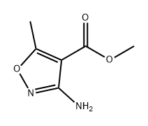 4-Isoxazolecarboxylic acid, 3-amino-5-methyl-, methyl ester Struktur