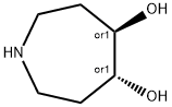 反式-氮杂环庚烷-4,5-二醇 结构式