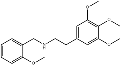 N-(2-甲氧基苄基)-2-(3,4,5-三甲氧基苯基)乙胺, 1354632-01-1, 结构式