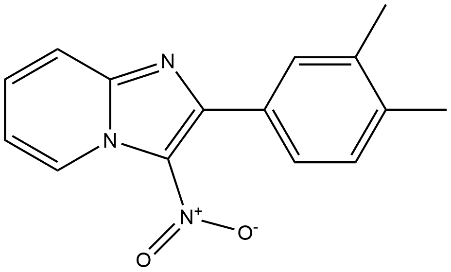 2-(3,4-dimethylphenyl)-3-nitroimidazo[1,2-a]pyridine 结构式