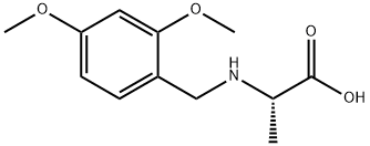 N-(tert-butoxycarbonyl)-N-(2,4-dimethoxybenzyl)-L-alanine Structure