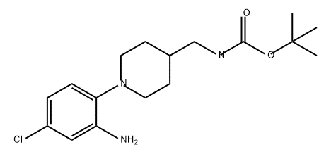 1-(2-氨基-4-氯-苯基)-哌啶-4-基甲基]-氨基甲酸叔-丁基酯, 1356017-31-6, 结构式