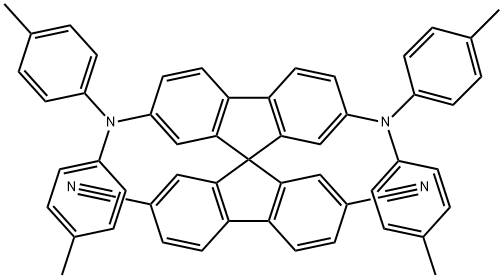 9,9'-Spirobi[9H-fluorene]-2,7-dicarbonitrile, 2',7'-bis[bis(4-methylphenyl)amino]- Structure