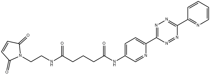 N1-(2-(2,5-dioxo-2,5-dihydro-1H-pyrrol-1-yl)ethyl)-N5-(6-(6-(pyridin-2-yl)-1,2,4,5-tetrazin-3-yl)pyridin-3-yl)glutaramide,1356483-09-4,结构式