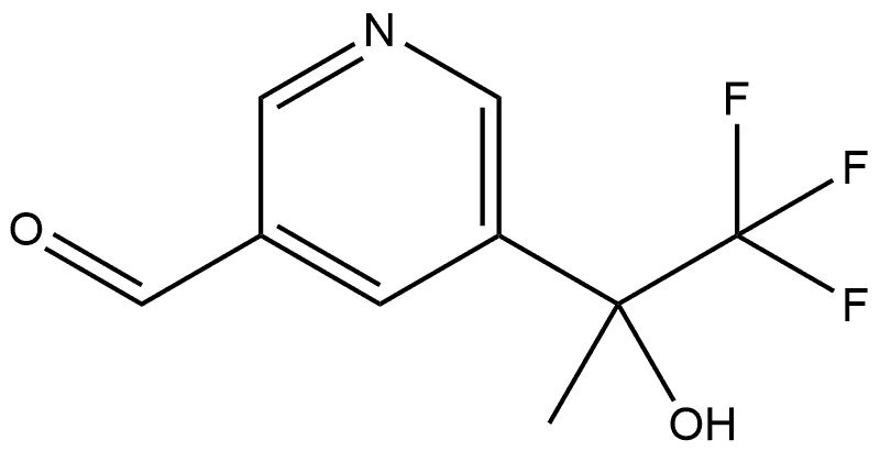 5-(2,2,2-Trifluoro-1-hydroxy-1-methylethyl)-3-pyridinecarboxaldehyde Structure