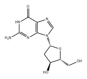Guanosine, 2'-deoxy-4'-thio- (9CI) 结构式