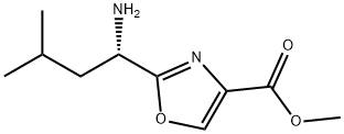 Methyl 2-[(1S)-1-amino-3-methylbutyl]-4-oxazolecarboxylate Structure