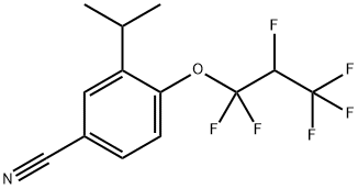 Benzonitrile, 4-?(1,?1,?2,?3,?3,?3-?hexafluoropropoxy)?-?3-?(1-?methylethyl)?- 结构式